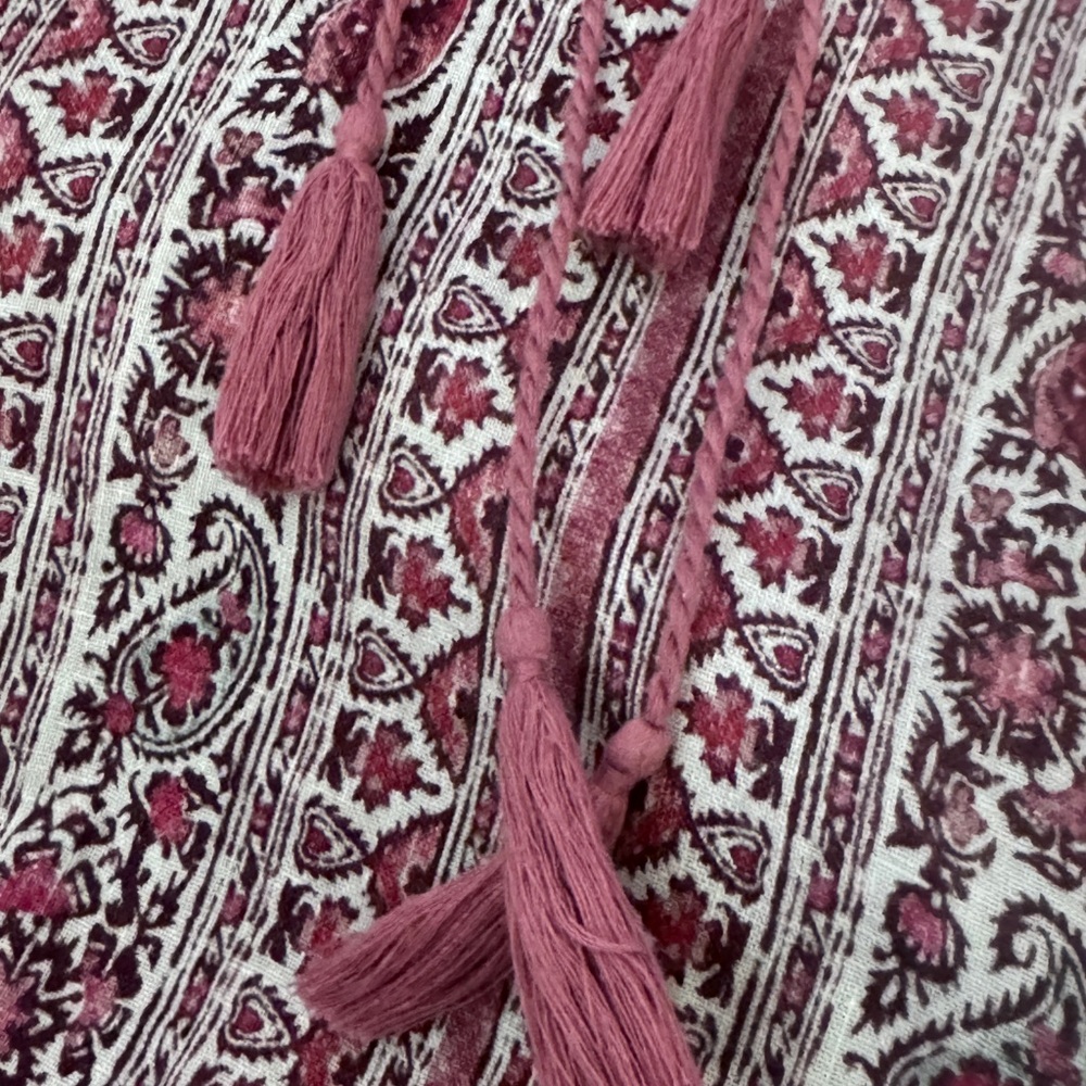 BOTEH Calico Linen Paisley Print Tunic Dress - Picture 4 of 12
